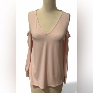 Express Pink Cold Shoulder Blouse Women’s Size Small